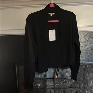 Naked Cashmere Juno Cropped Black Cardigan Size M